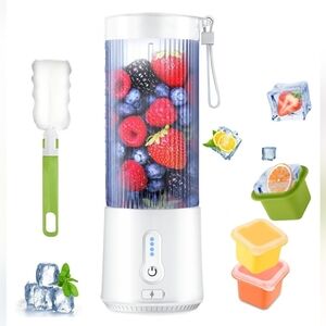 Portable Blender Personal Juicer USB Rechargeable 4000mAh Large Battery 6 Blades